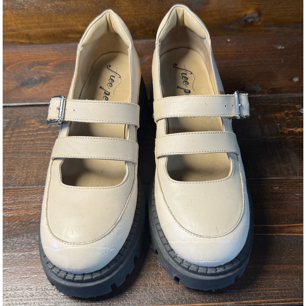 Free People Stella Mary Jane Off White Platform Pump  Women's US 9 EUR 40 NWOT - Picture 9 of 15